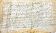 Grande Pergaminho datado do “ Anno de 1564” de uma Carta de Emprazamento feito pelo Cabido dos Cónegos da Sé de Viseu reunidos na Capella do Santo Espírito, a Braz Afonso, carpinteiro, que apresentou uma carta de Título de Prazo que a Mesa Capitular lhe fizera de umas Cazas na Rua da Figueira e cuja renovação em mais trez vidas pretendia, sendo ele e sua mulher Isabel Joam a primeira vida.